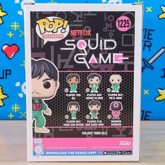 Funko PoP Television Squid Game Player 218: Cho Sang-Woo #1225 Vinyl + Protector - Picture 3 of 9
